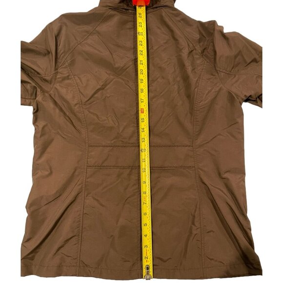 Lands' End Rain Jacket | Removable Hood | Brown - Picture 10 of 11